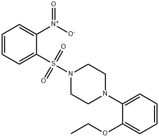 1-(2-ethoxyphenyl)-4-({2-nitrophenyl}sulfonyl)piperazine Struktur