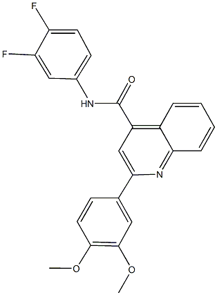 N-(3,4-difluorophenyl)-2-(3,4-dimethoxyphenyl)-4-quinolinecarboxamide Struktur