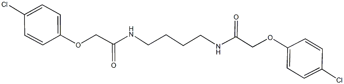 2-(4-chlorophenoxy)-N-(4-{[(4-chlorophenoxy)acetyl]amino}butyl)acetamide Struktur