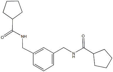 N-(3-{[(cyclopentylcarbonyl)amino]methyl}benzyl)cyclopentanecarboxamide Struktur