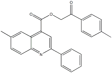 2-(4-methylphenyl)-2-oxoethyl 6-methyl-2-phenyl-4-quinolinecarboxylate Struktur