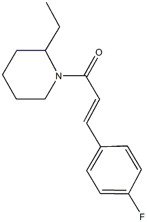 2-ethyl-1-[3-(4-fluorophenyl)acryloyl]piperidine Struktur