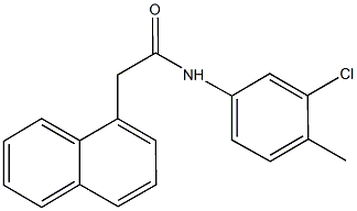 N-(3-chloro-4-methylphenyl)-2-(1-naphthyl)acetamide Struktur
