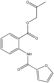 2-oxopropyl 2-(2-furoylamino)benzoate Struktur
