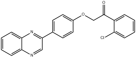 1-(2-chlorophenyl)-2-[4-(2-quinoxalinyl)phenoxy]ethanone Struktur