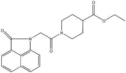 ethyl1-[(2-oxobenzo[cd]indol-1(2H)-yl)acetyl]-4-piperidinecarboxylate Struktur