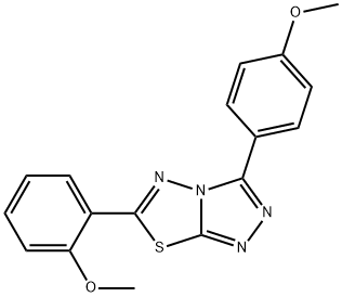 6-(2-methoxyphenyl)-3-(4-methoxyphenyl)[1,2,4]triazolo[3,4-b][1,3,4]thiadiazole Struktur
