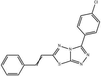 3-(4-chlorophenyl)-6-(2-phenylvinyl)[1,2,4]triazolo[3,4-b][1,3,4]thiadiazole Structure