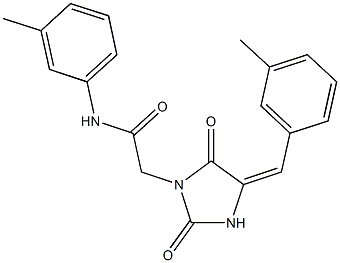 2-[4-(3-methylbenzylidene)-2,5-dioxo-1-imidazolidinyl]-N-(3-methylphenyl)acetamide Struktur