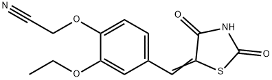 {4-[(2,4-dioxo-1,3-thiazolidin-5-ylidene)methyl]-2-ethoxyphenoxy}acetonitrile Struktur
