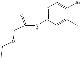 N-(4-bromo-3-methylphenyl)-2-ethoxyacetamide Struktur