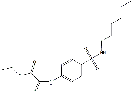 ethyl {4-[(hexylamino)sulfonyl]anilino}(oxo)acetate Struktur