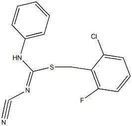2-chloro-6-fluorobenzyl N'-cyano-N-phenylimidothiocarbamate Struktur