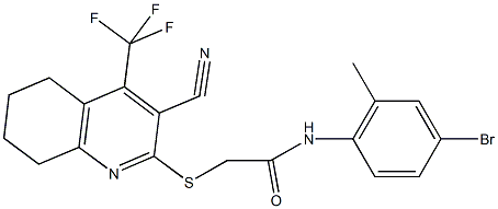 N-(4-bromo-2-methylphenyl)-2-{[3-cyano-4-(trifluoromethyl)-5,6,7,8-tetrahydroquinolin-2-yl]sulfanyl}acetamide Structure