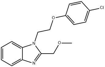 1-[2-(4-chlorophenoxy)ethyl]-2-(methoxymethyl)-1H-benzimidazole Struktur