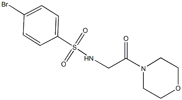 4-bromo-N-[2-(4-morpholinyl)-2-oxoethyl]benzenesulfonamide Struktur