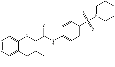 2-(2-sec-butylphenoxy)-N-[4-(1-piperidinylsulfonyl)phenyl]acetamide Struktur
