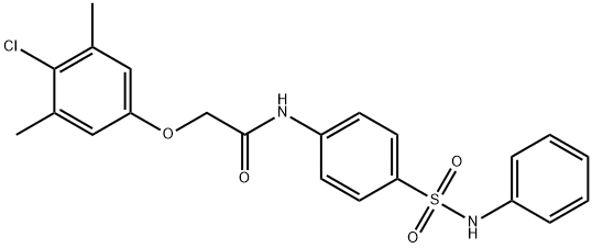 N-[4-(anilinosulfonyl)phenyl]-2-(4-chloro-3,5-dimethylphenoxy)acetamide Struktur