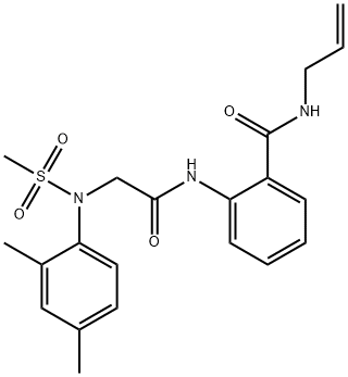 N-allyl-2-({[2,4-dimethyl(methylsulfonyl)anilino]acetyl}amino)benzamide Struktur