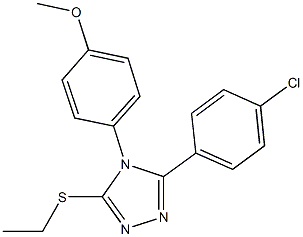 4-[3-(4-chlorophenyl)-5-(ethylsulfanyl)-4H-1,2,4-triazol-4-yl]phenyl methyl ether Struktur