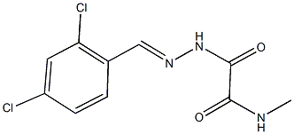 2-[2-(2,4-dichlorobenzylidene)hydrazino]-N-methyl-2-oxoacetamide Struktur