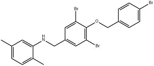 N-{3,5-dibromo-4-[(4-bromobenzyl)oxy]benzyl}-N-(2,5-dimethylphenyl)amine Struktur