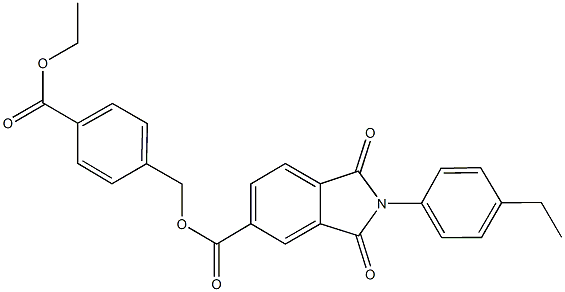 4-(ethoxycarbonyl)benzyl 2-(4-ethylphenyl)-1,3-dioxo-5-isoindolinecarboxylate Struktur