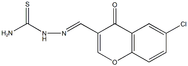 6-chloro-4-oxo-4H-chromene-3-carbaldehyde thiosemicarbazone Struktur