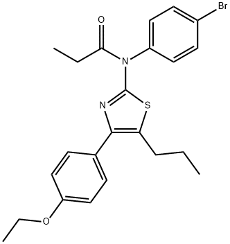 N-(4-bromophenyl)-N-[4-(4-ethoxyphenyl)-5-propyl-1,3-thiazol-2-yl]propanamide Struktur