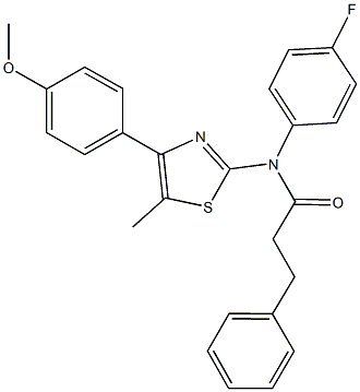 N-(4-fluorophenyl)-N-[4-(4-methoxyphenyl)-5-methyl-1,3-thiazol-2-yl]-3-phenylpropanamide Struktur