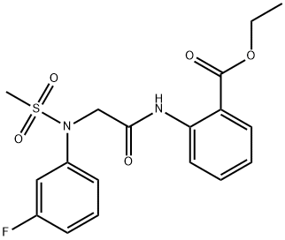 ethyl 2-({[3-fluoro(methylsulfonyl)anilino]acetyl}amino)benzoate Struktur