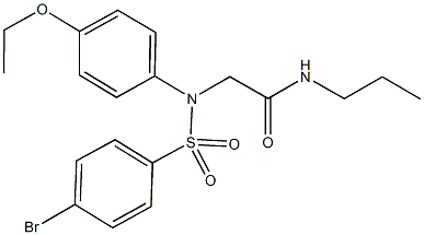 2-{[(4-bromophenyl)sulfonyl]-4-ethoxyanilino}-N-propylacetamide Struktur