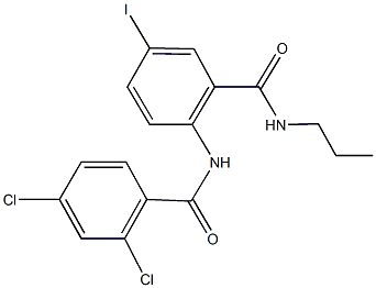 2,4-dichloro-N-{4-iodo-2-[(propylamino)carbonyl]phenyl}benzamide Struktur