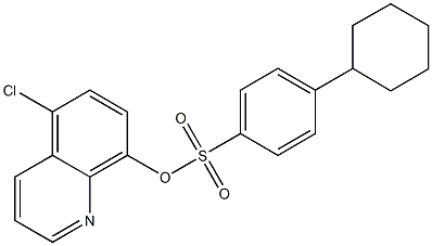 5-chloro-8-quinolinyl 4-cyclohexylbenzenesulfonate Struktur