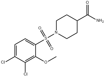 1-[(3,4-dichloro-2-methoxyphenyl)sulfonyl]-4-piperidinecarboxamide Structure