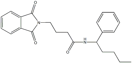 4-(1,3-dioxo-1,3-dihydro-2H-isoindol-2-yl)-N-(1-phenylpentyl)butanamide Struktur