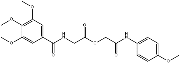 2-(4-methoxyanilino)-2-oxoethyl [(3,4,5-trimethoxybenzoyl)amino]acetate Struktur