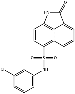 N-(3-chlorophenyl)-2-oxo-1,2-dihydrobenzo[cd]indole-6-sulfonamide Struktur