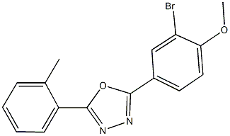 2-bromo-4-[5-(2-methylphenyl)-1,3,4-oxadiazol-2-yl]phenyl methyl ether Structure