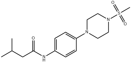 3-methyl-N-{4-[4-(methylsulfonyl)-1-piperazinyl]phenyl}butanamide Struktur