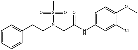 N-(3-chloro-4-methoxyphenyl)-2-[(methylsulfonyl)(2-phenylethyl)amino]acetamide Struktur