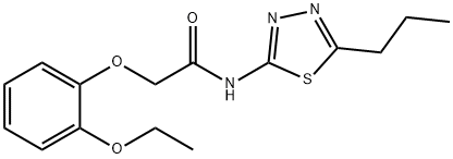 2-(2-ethoxyphenoxy)-N-(5-propyl-1,3,4-thiadiazol-2-yl)acetamide Struktur