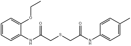 2-{[2-(2-ethoxyanilino)-2-oxoethyl]sulfanyl}-N-(4-methylphenyl)acetamide Struktur