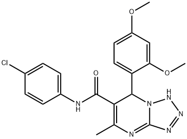 N-(4-chlorophenyl)-7-(2,4-dimethoxyphenyl)-5-methyl-4,7-dihydrotetraazolo[1,5-a]pyrimidine-6-carboxamide Structure