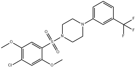 1-[(4-chloro-2,5-dimethoxyphenyl)sulfonyl]-4-[3-(trifluoromethyl)phenyl]piperazine Struktur