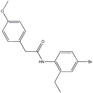 N-(4-bromo-2-ethylphenyl)-2-(4-methoxyphenyl)acetamide Struktur