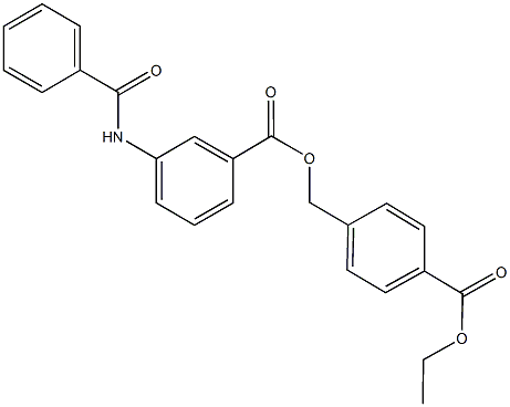 4-(ethoxycarbonyl)benzyl 3-(benzoylamino)benzoate Struktur