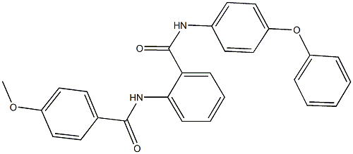 2-[(4-methoxybenzoyl)amino]-N-(4-phenoxyphenyl)benzamide Struktur