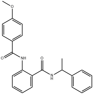 2-[(4-methoxybenzoyl)amino]-N-(1-phenylethyl)benzamide Struktur