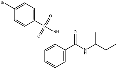 2-{[(4-bromophenyl)sulfonyl]amino}-N-(sec-butyl)benzamide Struktur